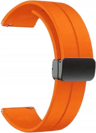 Kbr Games Pomarańczowy Silikonowy Magnetyczny Pasek Opaska 20 Do Samsung Galaxy Watch