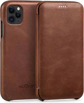 Movear Etui Skórzane Na Iphone 11 Pro Max Pokrowiec Book Slim Case Czarny