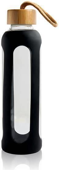 Upominkarnia Szklana Butelka Z Bambusową Zakrętką 600Ml ...