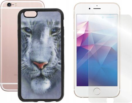 Gsm Hurt Etui Case Pokrowiec Do Apple Iphone 6 6S 4 7 Silikonowe 3D Tygrys I Szkło