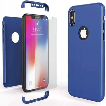 Amazon Etui Bumper Apple Iphone Xs Max Case Niebieski Matowy Szkło Hartowane