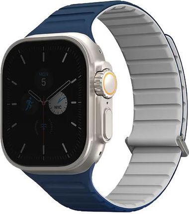 Uniq Revix Evo Reversible Magnetic Granatowo Szary Pasek Apple Watch 42 44 45 49 Mm
