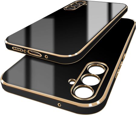 Case Etui Do Samsung Galaxy A35 5G Glamour Luxury Gold Szkło Szybka