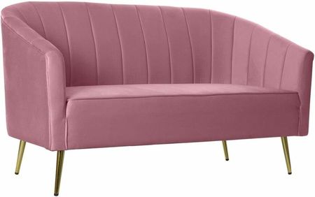 Dkd Home Decor Emaga Sofa Różowy Metal Poliester Gąbka Drewno Mdf 140x77x81 Cm 1351044