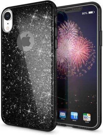 Amazon Etui Apple Iphone Xr 6 06" Case Silikonowy Czarny Brokatowy Glamour A1984