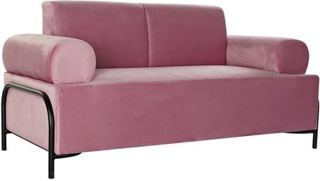 Dkd Home Decor Sofa Czarny Różowy Metal Poliester 154x76x76 Cm 4017178