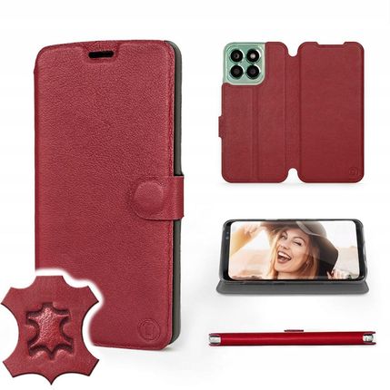 Mobiwear Etui Do Huawei Honor X8B Dark Red Leath