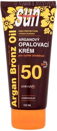 Vivaco Sun Spf50 Argan Bronz Oil Tanning Cream Preparat Do Opalania Ciała 100ml