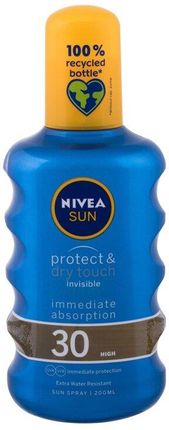 Nivea Sun Spf30 Protect & Dry Touch Invisible Spray Preparat Do Opalania Ciała 200ml