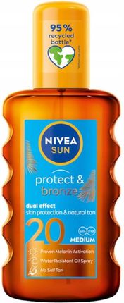 Nivea Sun Protect & Bronze Olejek Do Opalania W Sprayu Aktywujący Naturalną Opaleniznę Spf20 200ml