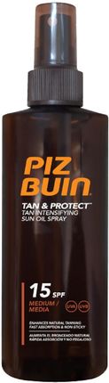 Piz Buin Tan & Protect Accelerating Oil SPF15 Spray Olejek Do Opalania 150ml