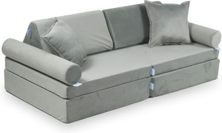 Mimii Mini Sofa Do Zabawy Montessori Comfort Velvet Szary 9016