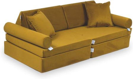 Mimii Mini Sofa Do Zabawy Montessori Comfort Velvet Złoty 9017