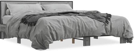 Rama łóżka, szary dąb sonoma, 180x200 cm