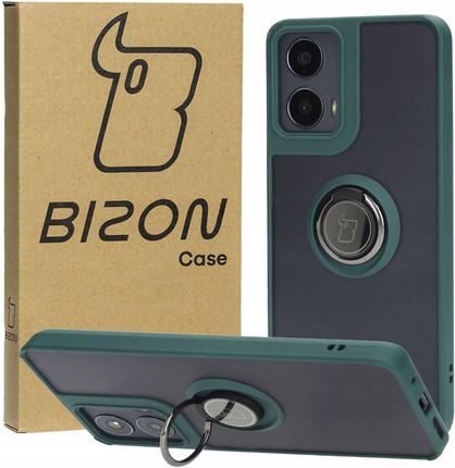 Bizon Etui Case Hybrid Ring Do Motorola Moto G04 G24 Power Ciemnozielone