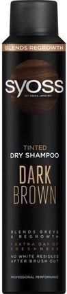 Syoss Tinted Dry Shampoo Dark Brown Suchy Szampon Do Włosów Ciemnych Odświeżający I Koloryzujący Ciemny Brąz 200ml