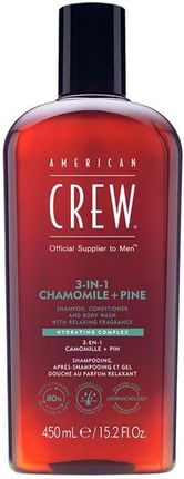 American Crew 3W1 Shampoo Conditioner And Body Wash Chamomile Pine Szampon 450ml