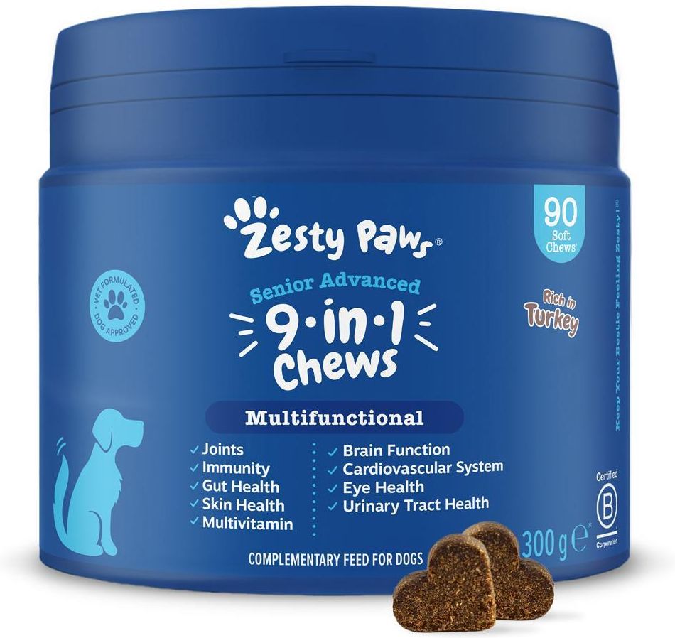 Karma Zesty Paws Senior Advanced 9 In 1 Chews Indyk Do Żucia Dla Psa ...