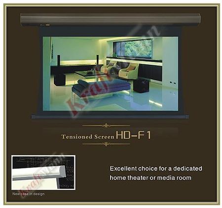 Ekran Z Napinaczami Tensioned HD-F1 / Podstawa 180 cm / Format Dowolny / Płótno Matt White HD Lub Matt Grey HD