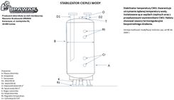 Stabilizator ciepłej wody SPAWAK ze stali nierdzewnej 350 L., ocieplony w pokrowcu.