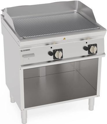 Tecnoinox Płyta Grillowa Gazowa Chrom. Szczotk. Ryfl. Na Podstawie Otwartej 74,8X56,4cm 14 Kw (713145)