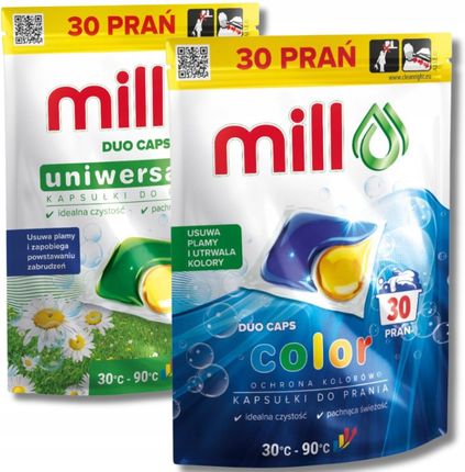 Mill Professional Uniwersalne Kapsułki Do Prania Bieli I Koloru Mix 60Szt.