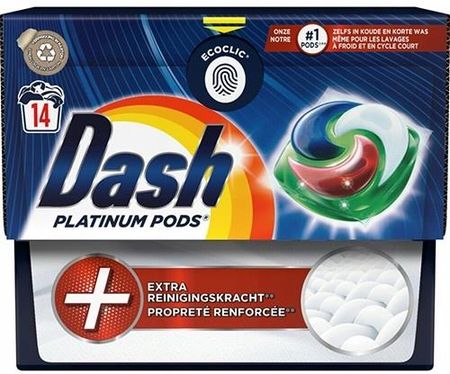 Dash Platinum Pods Extra 14P 380G Kapsułki Do Prania Uniwersalne
