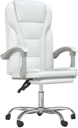Zakito Fotel Rozkładany Biały, 63X56X112,5-122cm