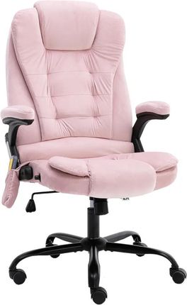 Zakito Krzesło Biurowe Z Masażem I Odchylanym Oparciem, Różowe, 67X71X(110-119) Cm