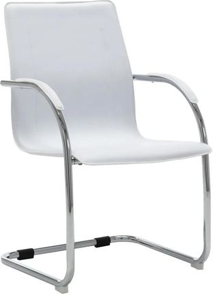 Zakito Krzesło Biurowe Wspornikowe, Białe, 55X59X88cm