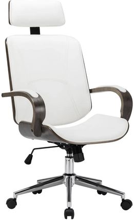 Zakito Krzesło Biurowe Obrotowe Białe/Szare 64X65X125Cm