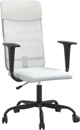 Zakito Krzesło Biurowe Z Siatką, Białe, 68X67X104-114cm