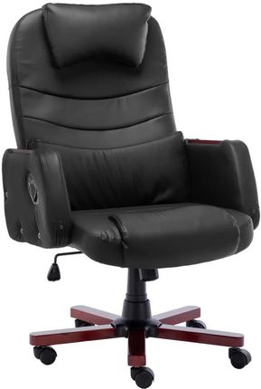 Zakito Krzesło Biurowe Ergonomiczne Z Odchylanym Oparciem, Czarne, 66X68X(106-115) Cm