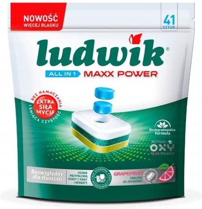 Ludwik Tabletki Do Zmywarek All In 1 Maxx Power Grapefruit 41Szt.