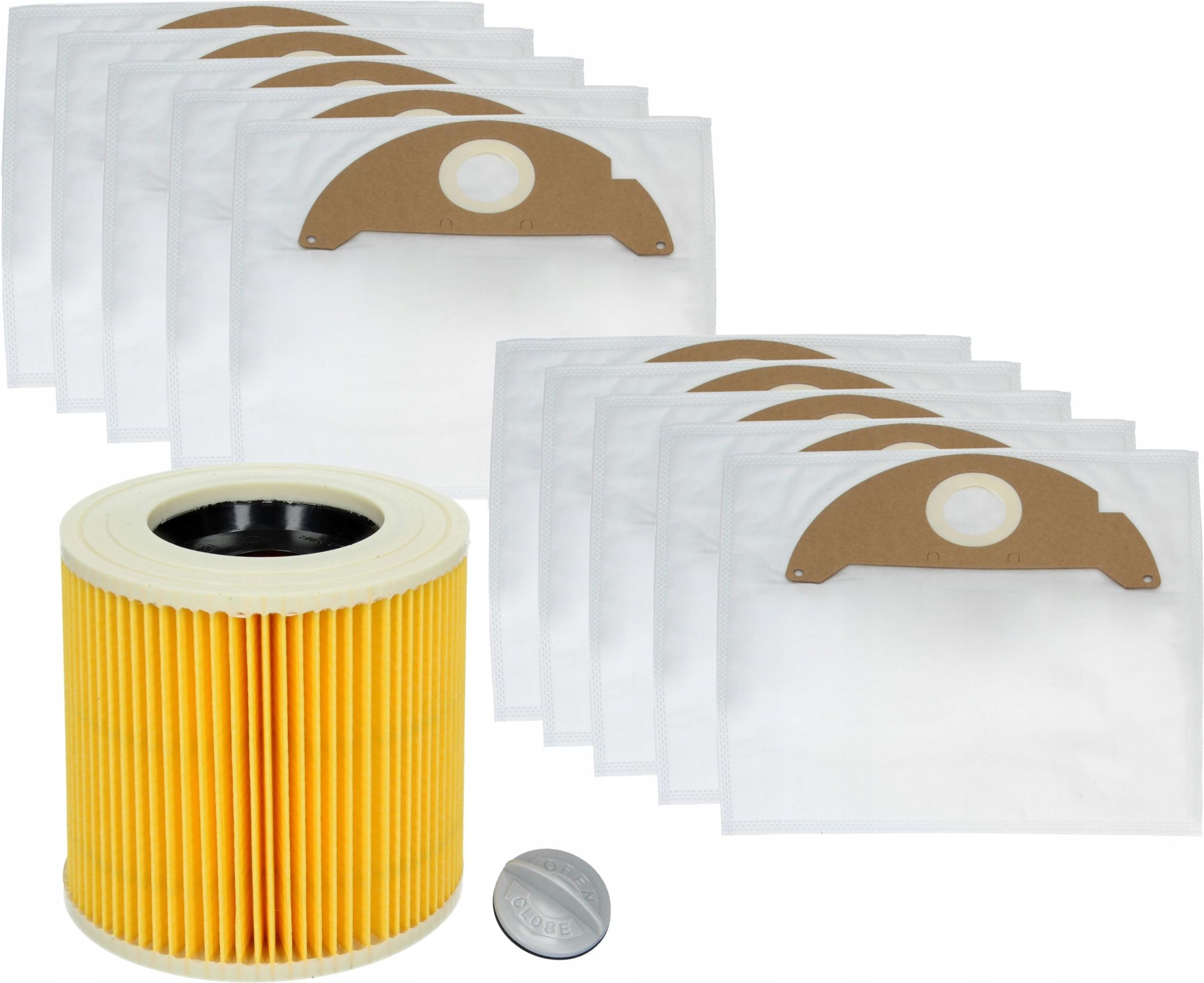 Megapack - 20 sacchetti per aspirapolvere | filtro antipolvere adatto per aspirapolvere Wolf – 0550/550 – Dustwave® – sacchetto per aspirapolvere di marca / Made in Germany + microfiltro incluso