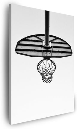 Marka Niezdefiniowana Obraz na płótnie Młodzieżowe Kosz Koszykówka Czarno-Białe 60x120