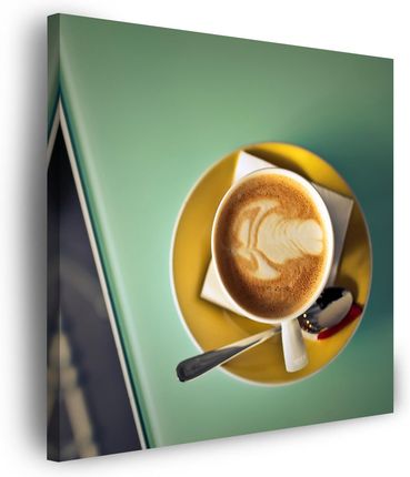 Marka Niezdefiniowana Obraz na płótnie Kawa Vintage Stylowe Kawiarnia 50x50