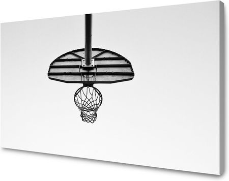 Marka Niezdefiniowana Obraz na płótnie Młodzieżowe Kosz Koszykówka Czarno-Białe 90x60