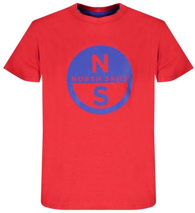 T-SHIRT DLA DZIECI Z KRÓTKIM RĘKAWEM NORTH SAILS CZERWONY