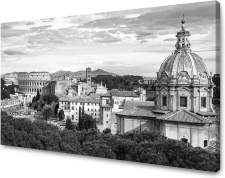 Mpink Obraz na płótnie Architektura Rzym czarno-białe 135X45 cm
