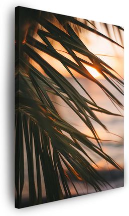 Marka Niezdefiniowana Obraz na płótnie Natura Plaża Palma Morze Zachód Słońca 60x120