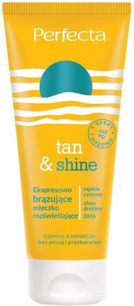 Perfecta Tan&Shine Expresowo brązujące mleczko rozświetlające do ciała