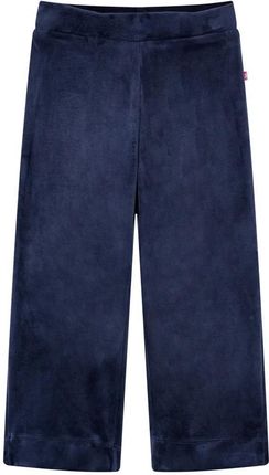 Aksamitne spodnie dziecięce, ciemnoniebieskie, rozmiar 116, elastyczny pas