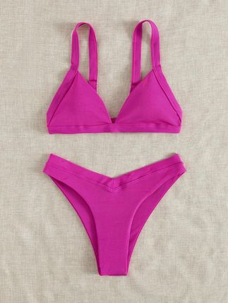 Kąpielowy Bikini Różowe S CC36312 *shein Dwuczęściowy Strój