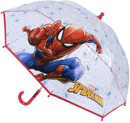 Parasol dziecięcy dla chłopców Cerda Spiderman manualny długi transparentny