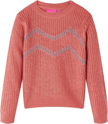Sweterek dziecięcy, różowy, 92 (18-24m), wzór paski