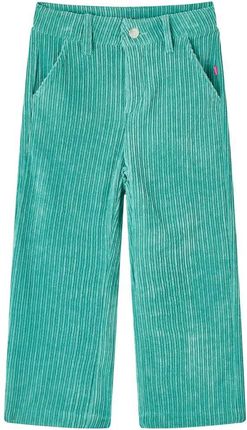 Spodnie dziecięce zielone w prążki, rozmiar 104, elastyczny pas