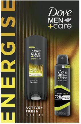 Dove Men+ Care Energise Active Fresh Zestaw Kosmetyków Żel Pod Prysznic + Antyperspirant W Sprayu
