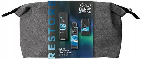 Dove Men+ Care Clean Comfort Zestaw Żel + Antyperspirant W Sprayu + Antyperspirant W Sztyfcie
