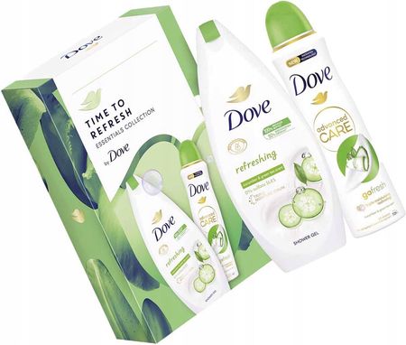 Dove Time To Refresh Zestaw Kosmetyków Żel Pod Prysznic + Antyperspirant W Sprayu